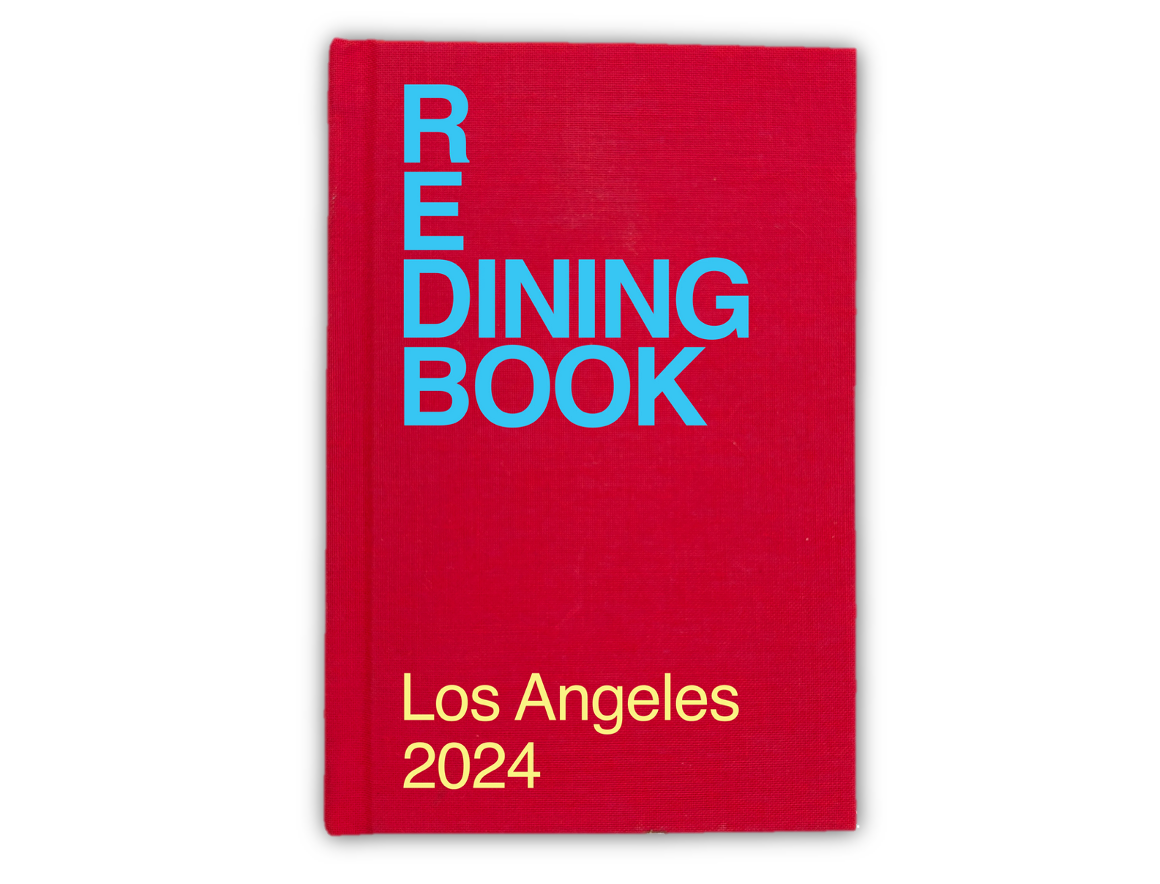 Cover of the Red Dining Book Los Angeles 2024 edition. A Restaurant Guidebook where you are going to gexplore the most special and delectable restaurants in Los Angeles and enjoy in each featured restaurant one main entrée for free.